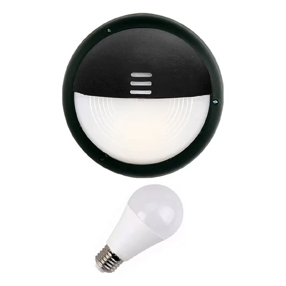 Combo Aplique Exterior Faroluz Tortuga 4269 + Foco Led 7w