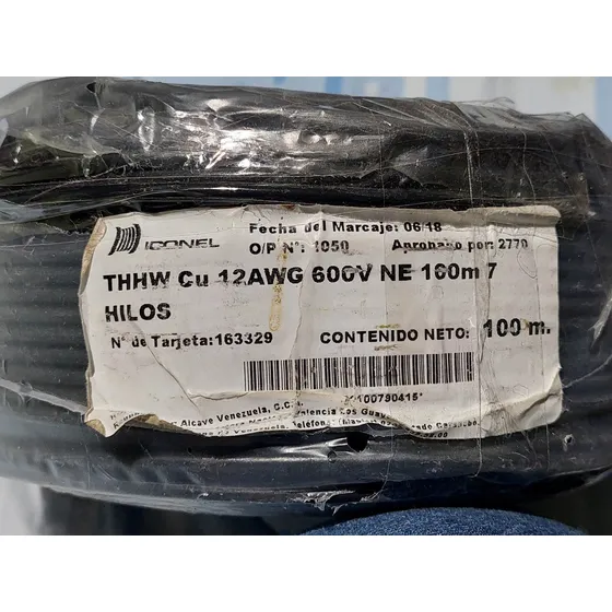 Cable Iconel Negro Número 12