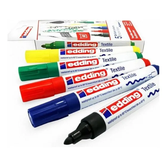 Marcadores Edding 4500 Set Tela Surtidos X 5 Colores