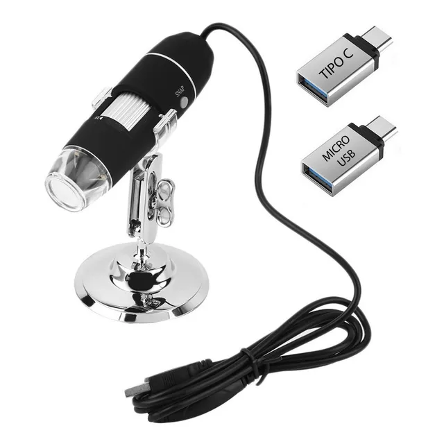 Capilografo Microscopio Usb Digital 1600x 8 Led Electronico