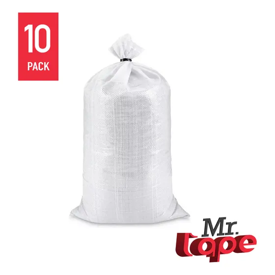 Saco Costal De Rafia 45x75cm Blanco Nuevo 25kg (10 Piezas)