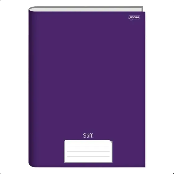 Caderno Brochura 1/4 Pequeno Capa Dura 48 Folhas Cor Roxo