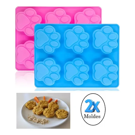 Molde Silicon Galletas Para Perro Gato Croqueta Patita Snack