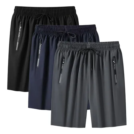 3 Pcs Short Cómodo Suelto Ejercicio Correr Gym Para Hombre