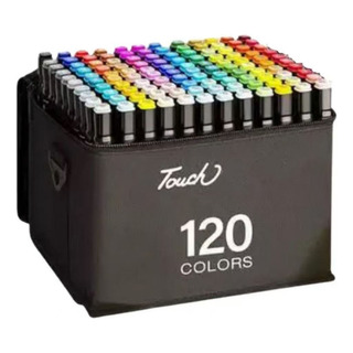 Novo Canetas Permanentes 120 Cores Vibrantes Ponta Dupla C/ Novo Canetas Permanentes 120 Cores Vibrantes Ponta Dupla C/