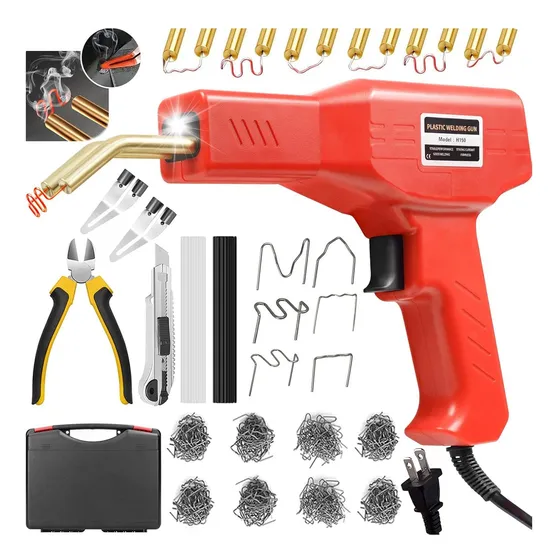 Kit De Soldador De Plástico 150w Ghguole 2 En 1 Con Grapas