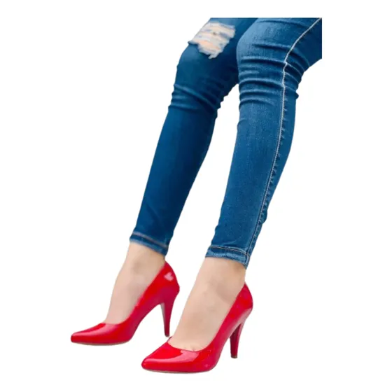 Zapato Patente Stiletto De Dama