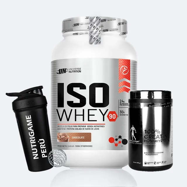 Pack Iso Whey 90 1.1kg + Creatina Kevin Levrone 500gr