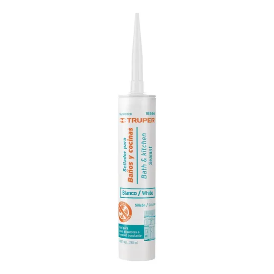 Sellador Silicon Blanco 280 Ml Anti Hongo Truper 18566