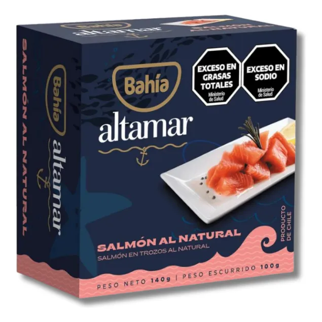 Salmón En Trozos Al Natural 140g  Bahía