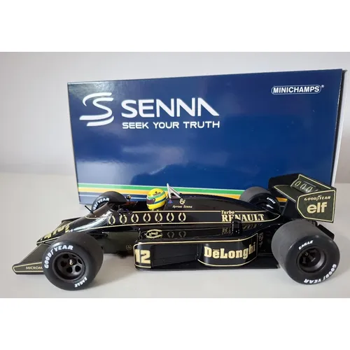 Miniatura Fórmula 1 Lotus Renault 98T Ayrton Senna 1986 1:18