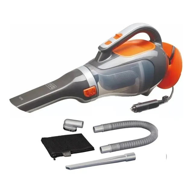 Black+Decker BDCV610-LA Aspiradora De mano negra y naranja 12V automóvil