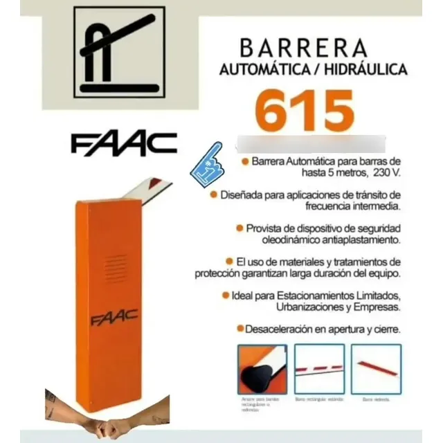 Barrera  Vehicular Automática Faac Italiana Bennica Y Bft
