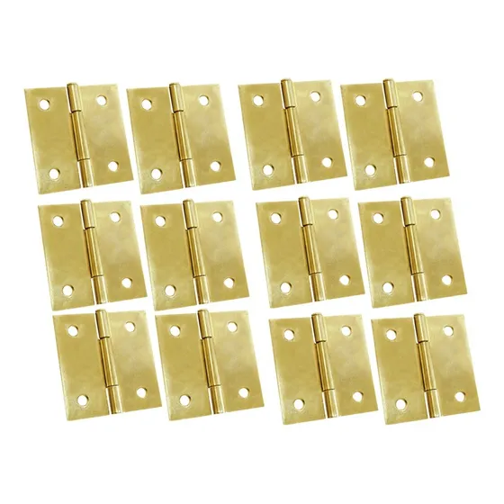 Pack 12 Bisagras Dorada Acero 4 Pulgadas Herraje Muebles
