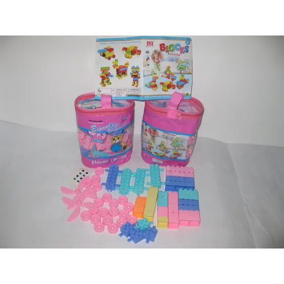 Bolso Legos Bloques 60 Piezas Ideal Juego Didáctico Niñas