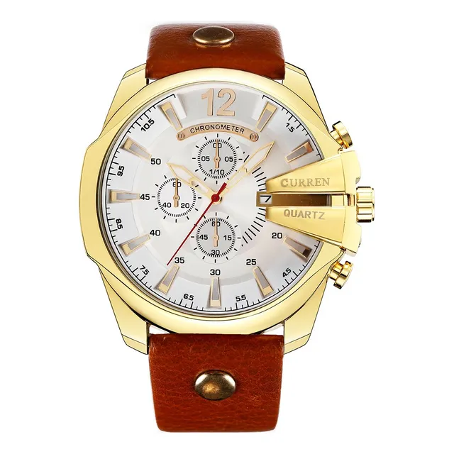 Hombres Relojes Fecha De Lujo Oro Hombre Correa De 4qbwr