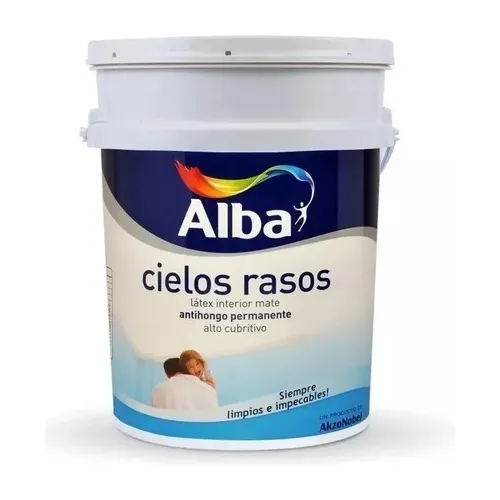 Pintura Cielo Rasos Alba Antihongo X 20 Lts Proteccion Sup Color Blanco