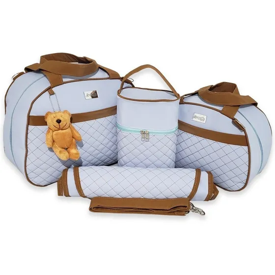Bolsa Maternidade Saída Kit Mala Bebê Menina Menino 4 Peças