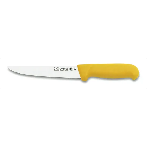 Cuchillo Despostar 3 Claveles 1374 Hoja 15cm España Color Amarillo