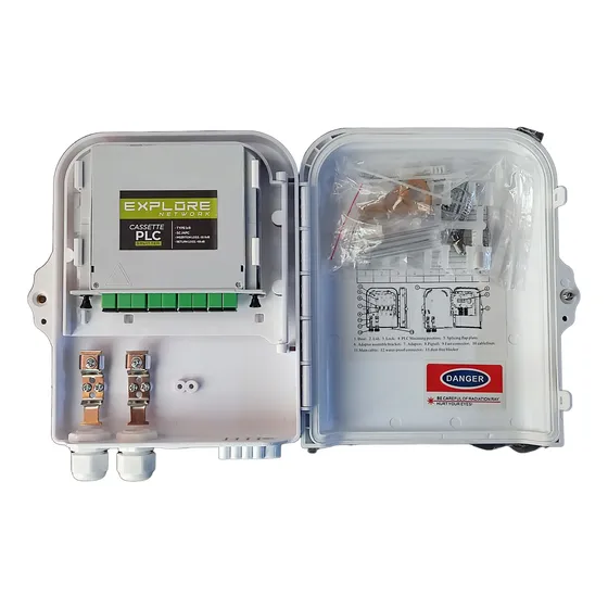 Caja Nap Cargada 1x8 Con Splitter Sc Apc Ftth Blanca Abs