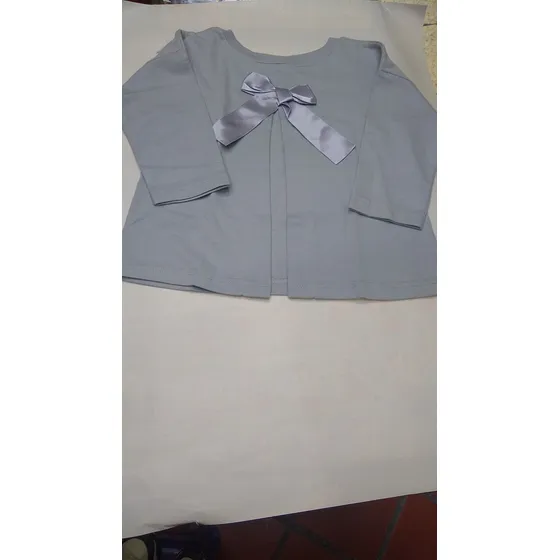 Blusa Para Niñas Elegante Talla 4, 6 Color Gris