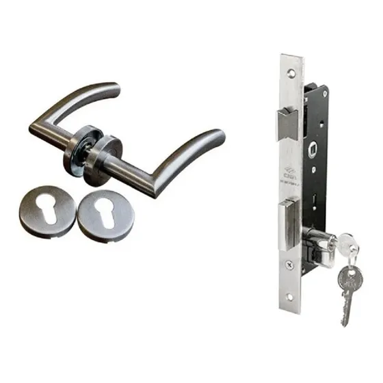 Cerradura Embutir 83 Cisa 60mm + Manilla Inox 2551 Visalock