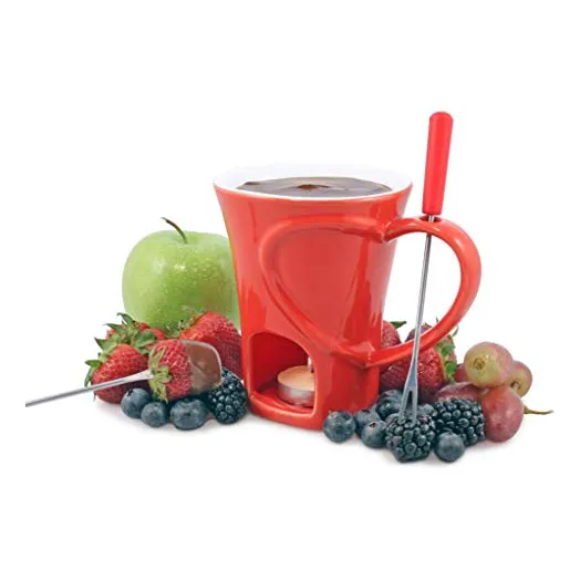 Juego De Tazas Swissmar Para Fondue De Chocolate Sweetheart 