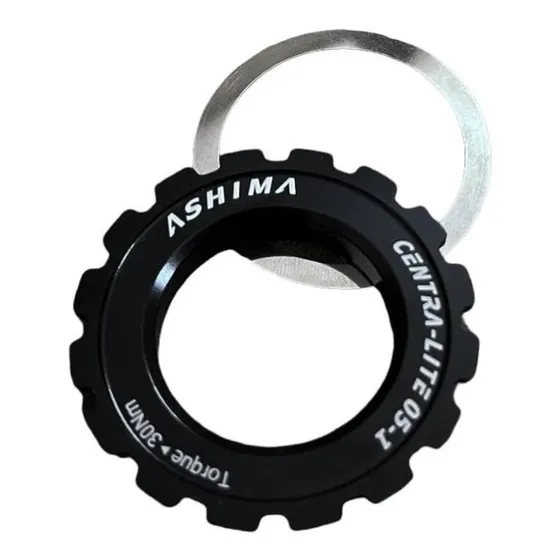 Tuerca Disco Freno Center Lock Bicicleta Ashima Tipo Shimano Color Negro