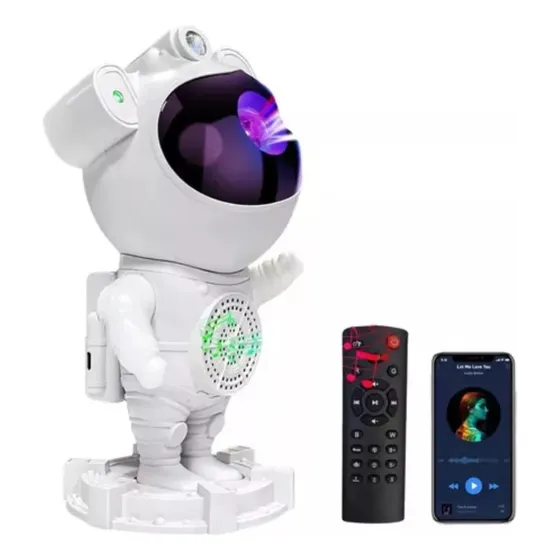 Proyector De Galaxias Astronauta Niños Bebés Control Sonido