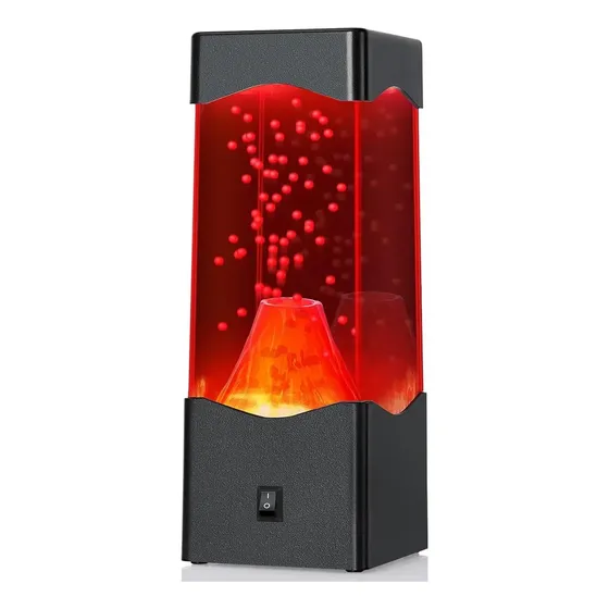 Lámpara De Lava Para Niños Adultos Led Nocturna Volcán Usb