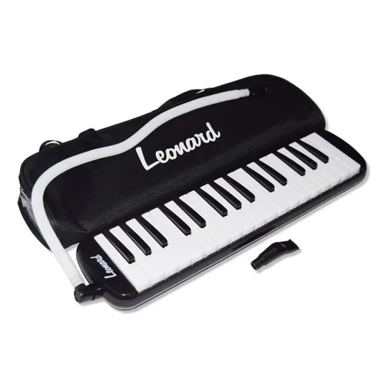 Flauta Melodica Piano 32 Notas Leonard Funda Color Negro