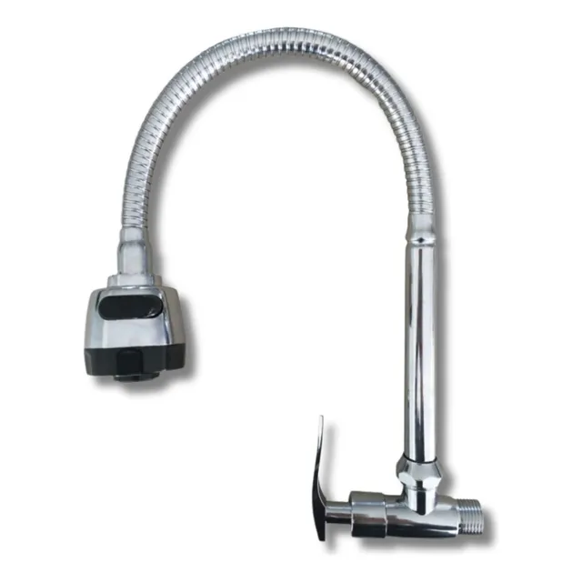Caño Corrugado Flexible Para Cocina Pared C&a Color Plateado