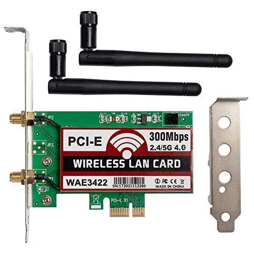 Qnine 300mbps Pci-e Tarjeta De Red Inalámbrica, Dual Band 2.