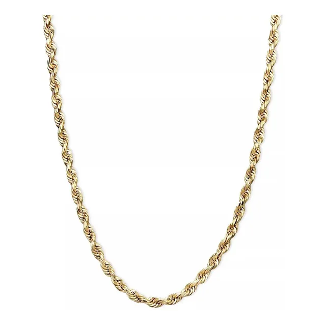 Cadena Torzal Oro Italiano 10k 10 Kilates 50cm 2mm Color Dorado