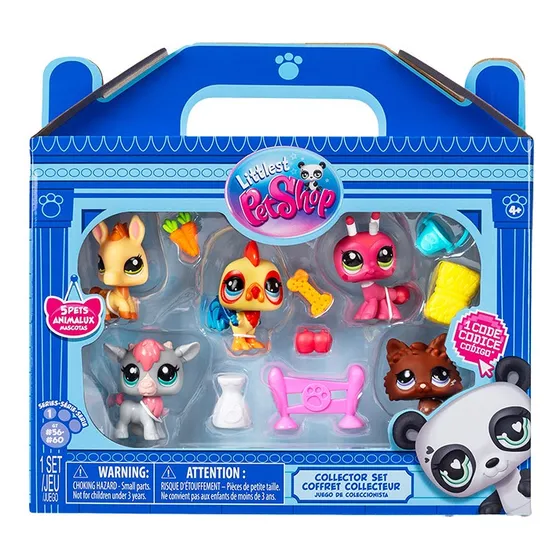 Littlest Pet Shop Set 5 Fig En La Granja + Tarjeta Int 00510