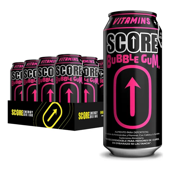 Bebida Energética Bubble Gum - Pack 12 Latas 473 ml