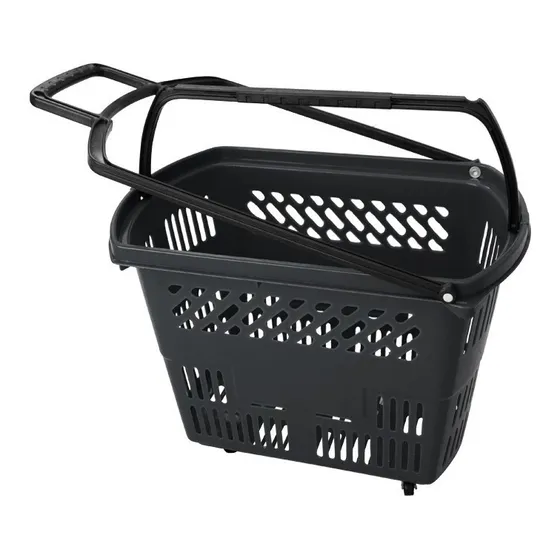 5un Cesta Cestinha Super Rodas Rodinhas Cor Preto