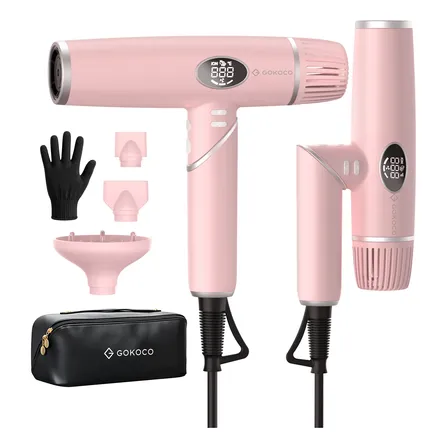 Secador De Cabelo Gd045 3em1 Portátil Dobrável 127v-220v Rosa 127/220v