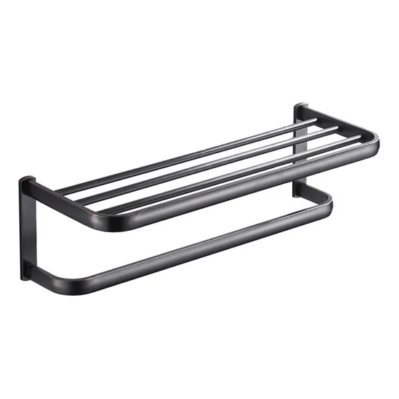 Tocave Toallero Baño Negro Mate 2 Capa Soporte Toalla Laton