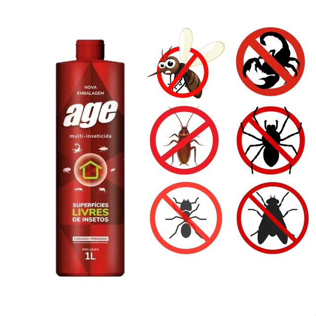 Age Multi Inseticida Veneno 1 Litro Arraze Mata Escorpiao