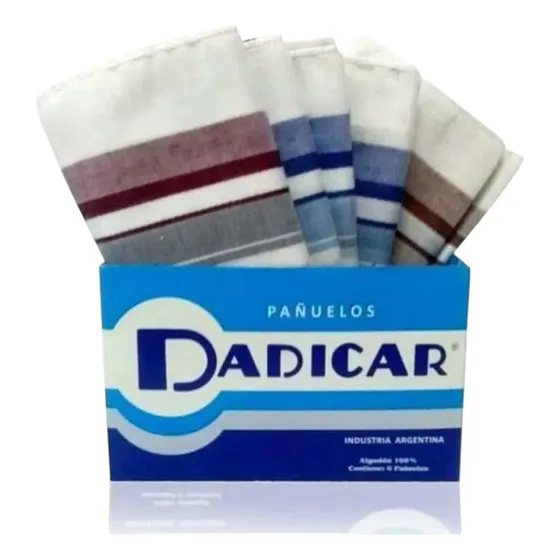 Pack X 6 Pañuelos  Algodon 100%  Dadicar Hombre