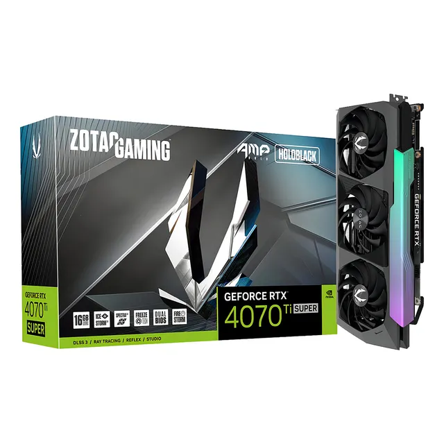 Tarjeta De Video Zotac Gaming Geforce Rtx 4070 Ti Super Amp Holo 16gb Gddr6x
