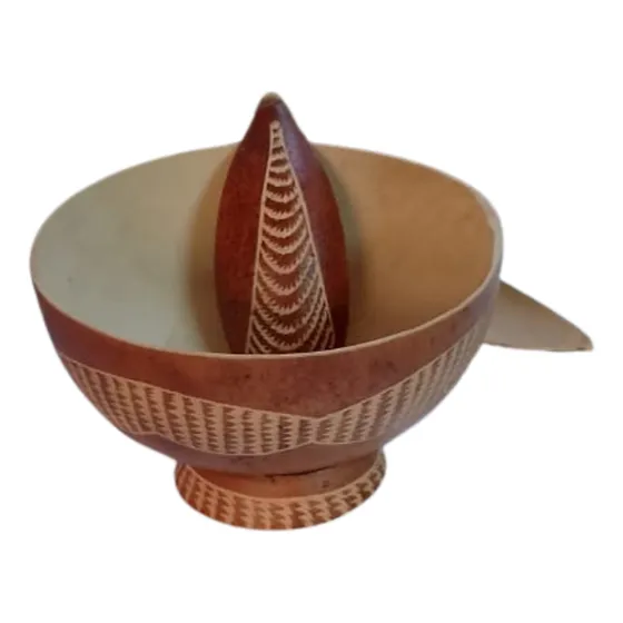 Tasa Artesanal De Totumo Con Cuchara