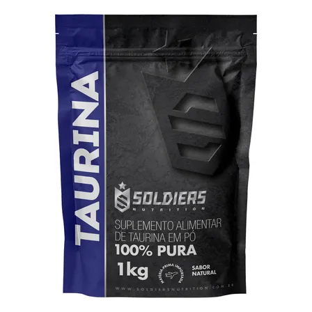 L- Taurina 1kg Suplemento em Pó 100% Pura Importada - Soldiers Nutrition