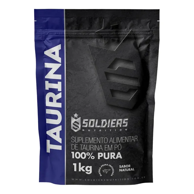Taurina 1kg 100% Pura Em Pó Soldiers Nutrition Sabor Natural