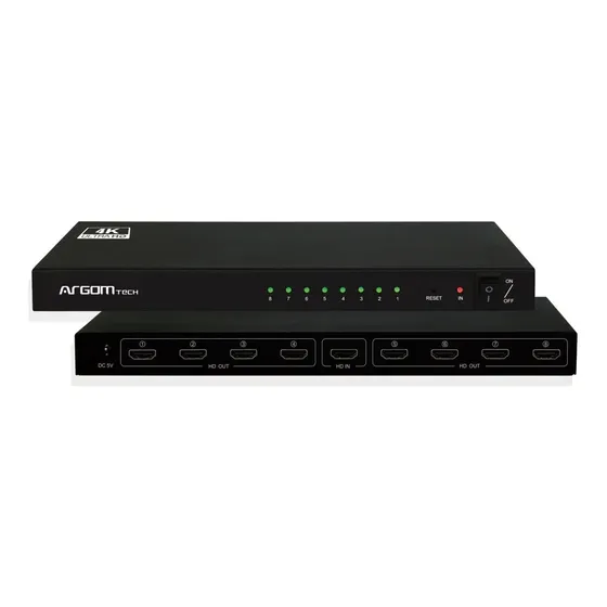 Splitter Hdmi 1 Entrada Y 8 Salida 4k Argomtech