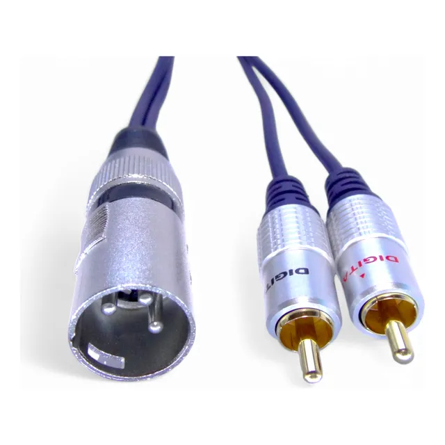 Cable Xlr Canon Macho A 2 Rca Macho 3.6 Mts