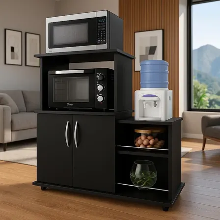Bancada C/ Prateleiras Fruteira Cozinha Suporte Microondas