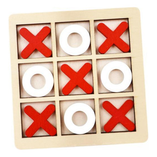 4 Juego De Madera Toe, Juguete De Mesa Xo, Rojo Y 4 Juego De Madera Toe, Juguete De Mesa Xo, Rojo Y