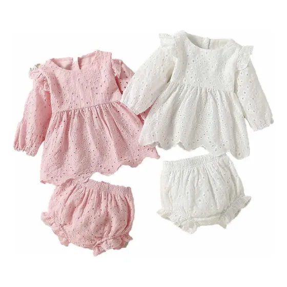 Conjunto De Bebé Niña Moda Española Algodon Bordado